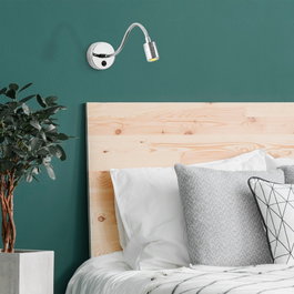 Opviq Lámpara de pared de diseño escandinavo ajustable, Plata